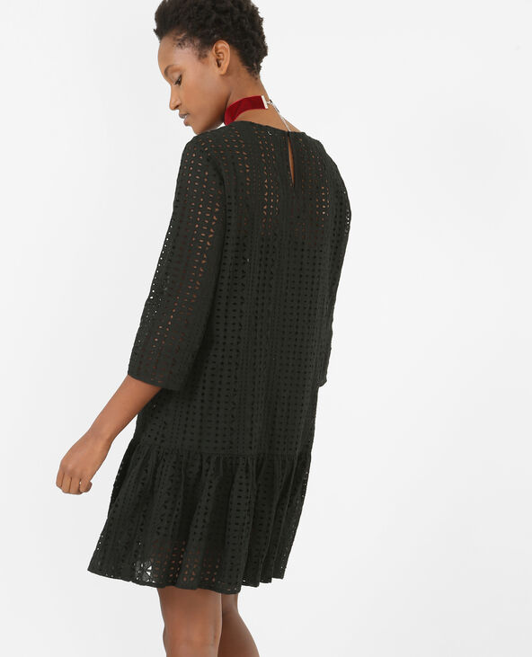 Robe guipure à basque noir - Pimkie