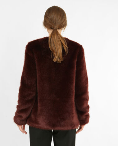 Manteau en fausse fourrure violet - Pimkie