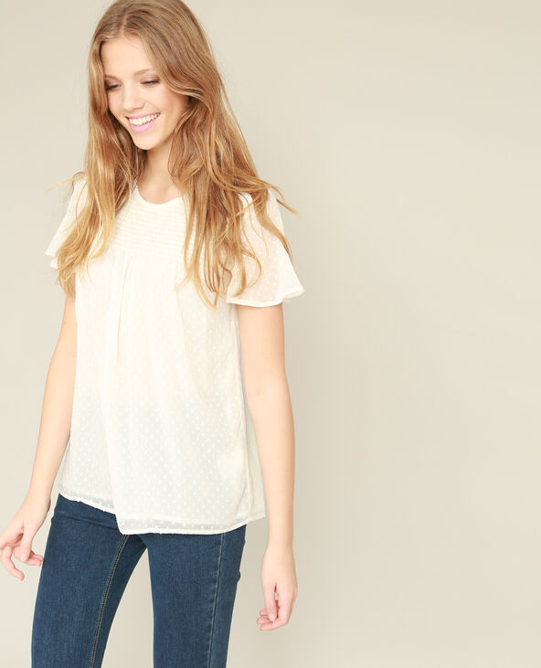 Blouse plumetis blanc - Pimkie