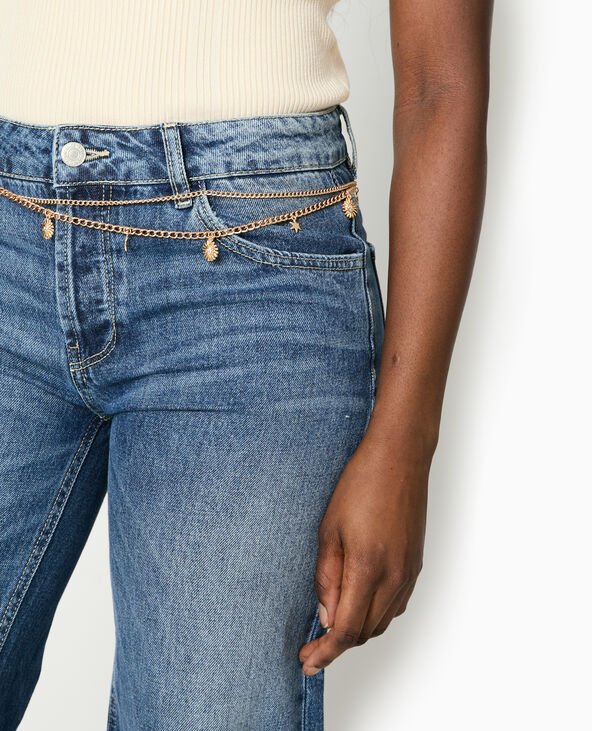 Ceinture double chaine avec soleils et étoiles doré - Pimkie