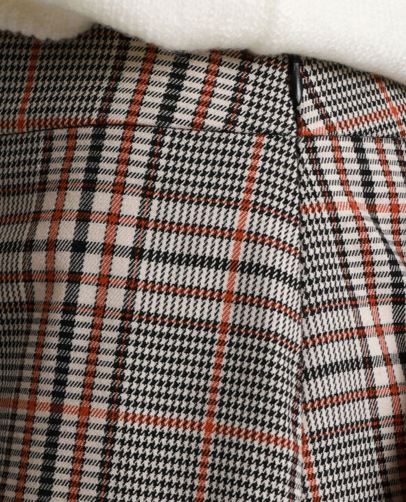 Jupe short à carreaux beige - Pimkie