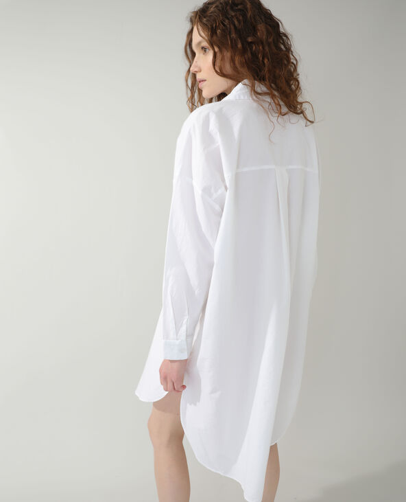 Robe chemise oversize blanche outlet