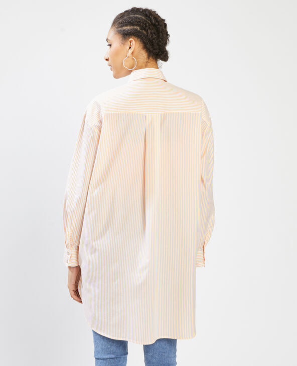 Chemise oversize rayée orange - Pimkie