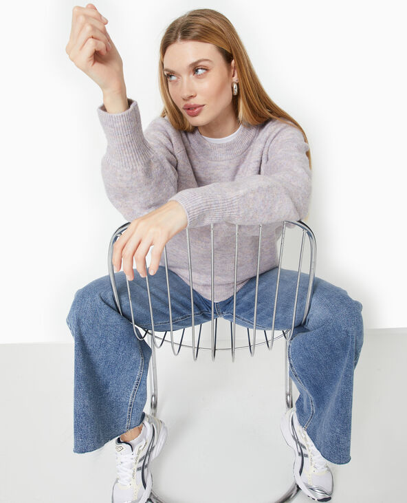 Pull oversize col rond manches raglans lilas - Pimkie