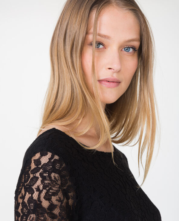 T-shirt en dentelle noir - Pimkie