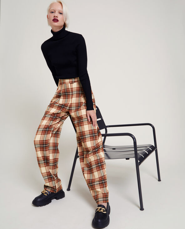 Pantalon large à pinces marron - Pimkie