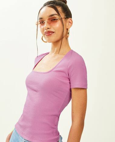 T-shirt à manches courtes rose - Pimkie