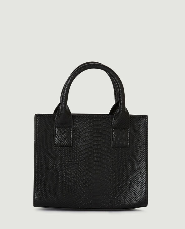Sac à main effet croco noir - Pimkie