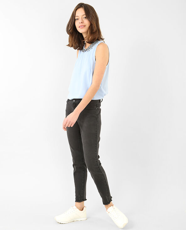 Top fluide bijoux bleu - Pimkie