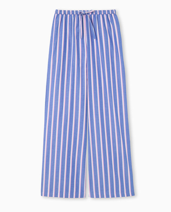 Pantalon rayé esprit pyjama d'homme bleu - Pimkie