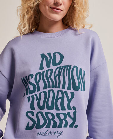 Sweat oversize col rond violet - Pimkie