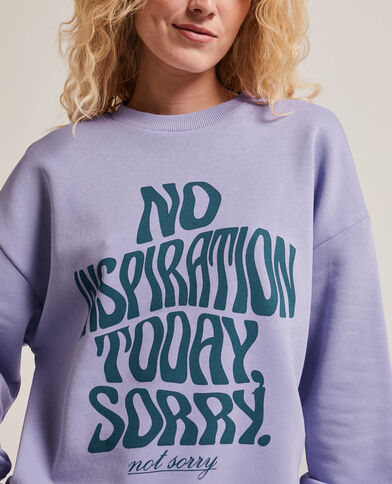 Sweat oversize col rond violet - Pimkie