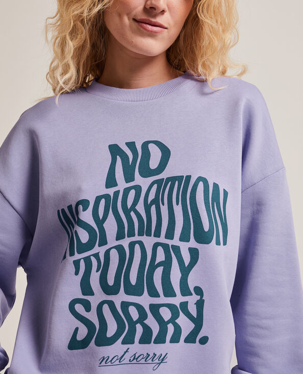 Sweat oversize col rond violet - Pimkie