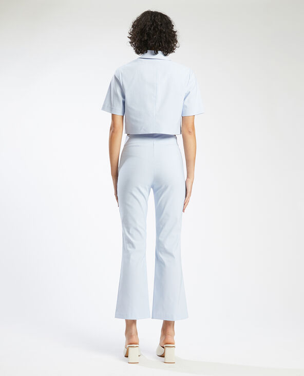 Pantalon flare cropped bleu - Pimkie