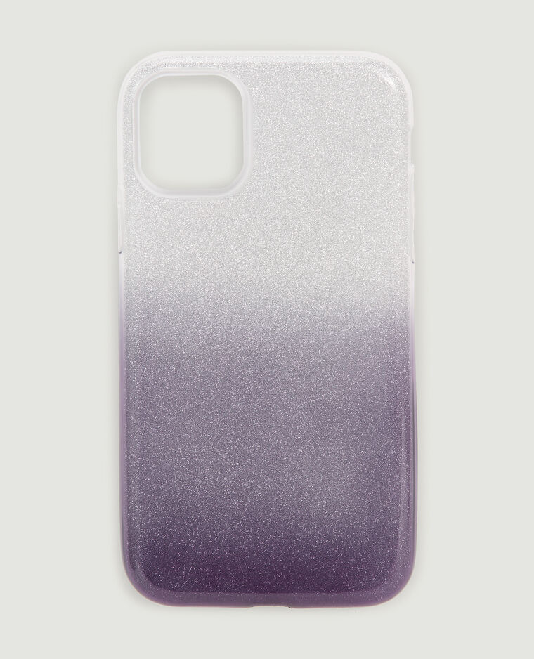 Coque de téléphone dégradé pailleté noir - Pimkie
