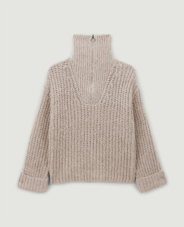 Pull grosse maille col camionneur écru - Pimkie