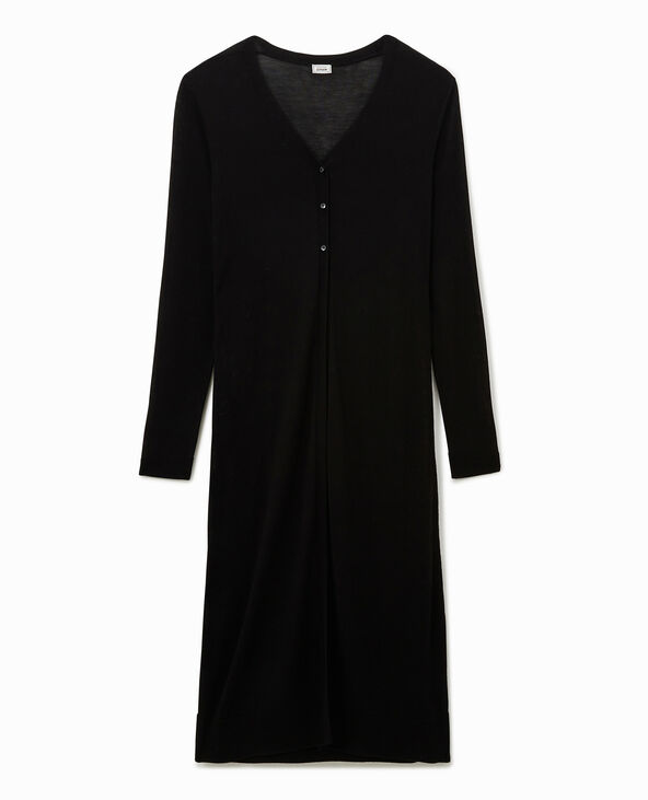 Gilet long en maille fine noir - Pimkie