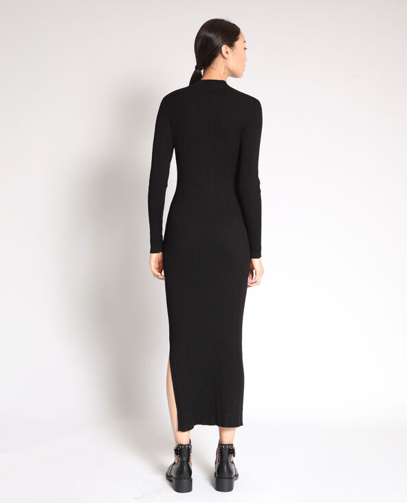 Robe longue noire moulante on sale