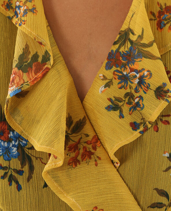 Robe portefeuille jaune ocre - Pimkie