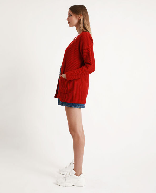 Gilet long rouge - Pimkie
