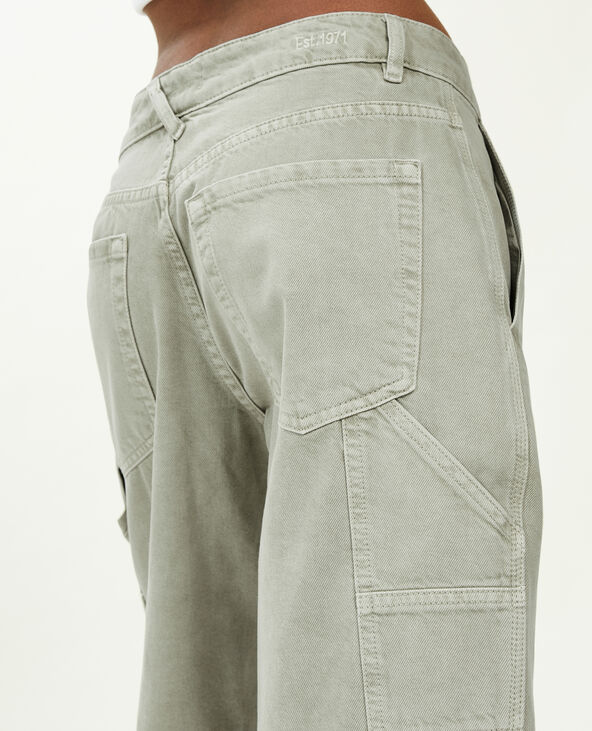 Bermuda charpentier cargo vert de gris - Pimkie