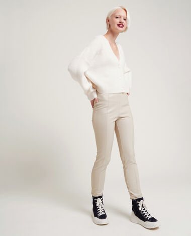 Legging simili cuir écru - Pimkie