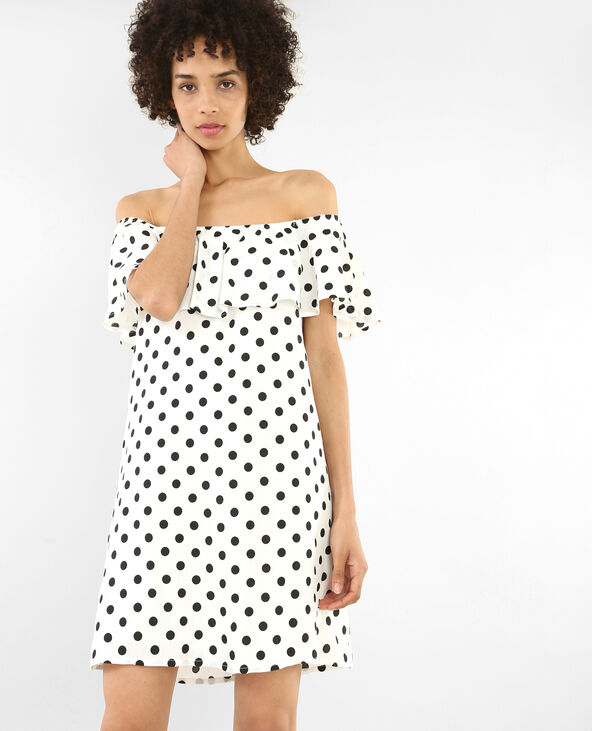 Robe à col bardot blanc - Pimkie