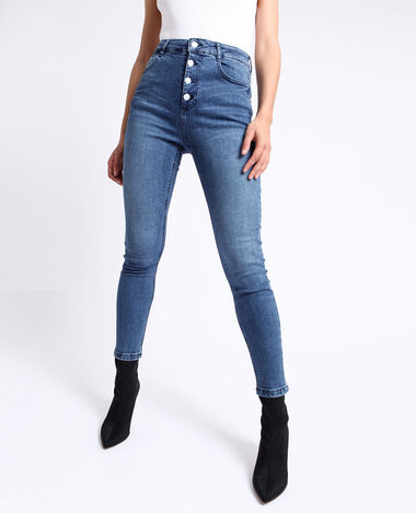 Jean skinny taille haute bleu marine - Pimkie