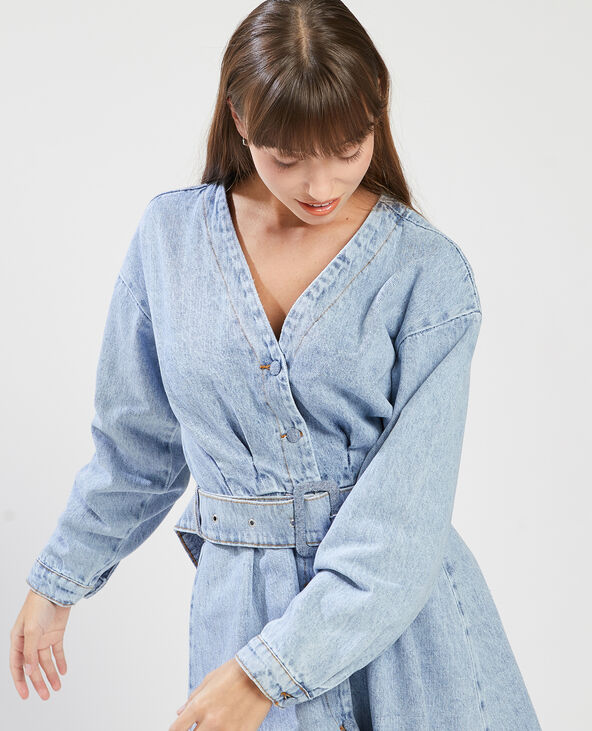 Robe courte en jean bleu - Pimkie