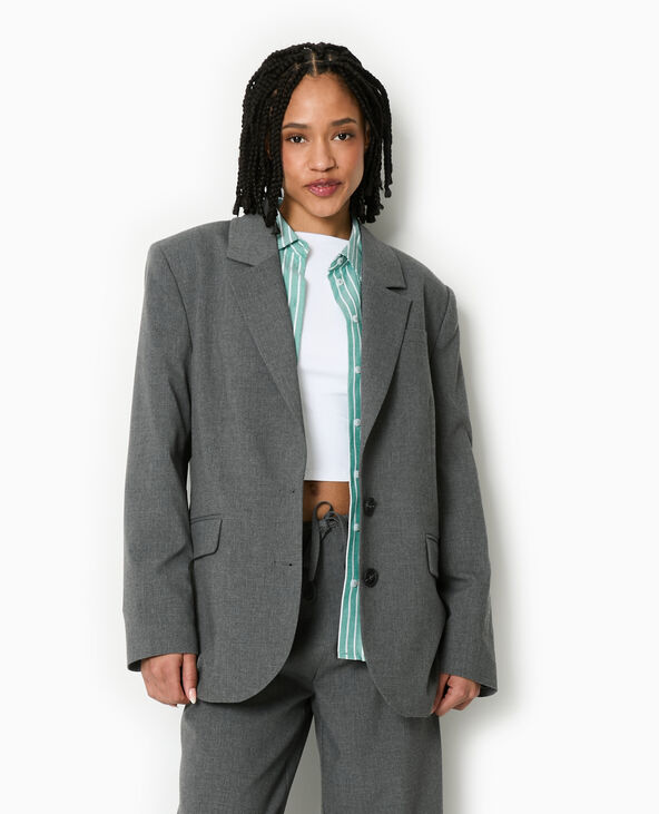 Veste blazer oversize gris foncé - Pimkie