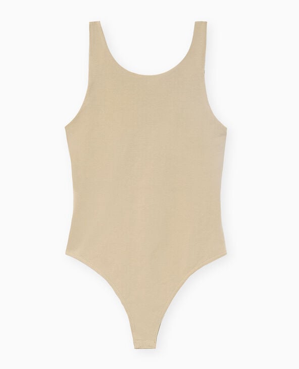 Body en maille compacte dos dégagé vert kaki - Pimkie