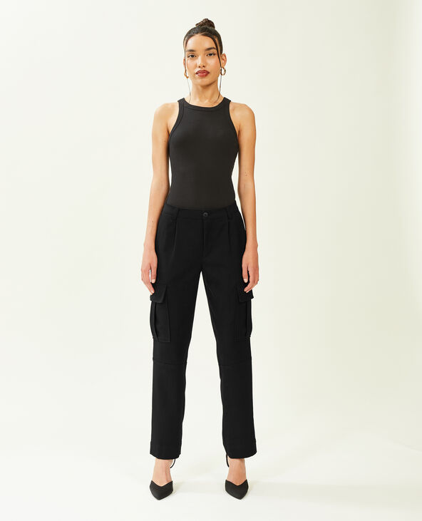 Pantalon cargo uni noir - Pimkie
