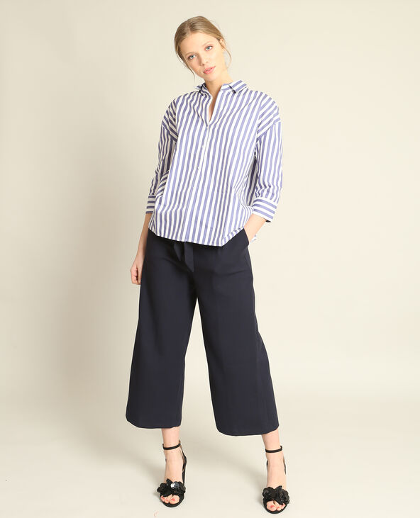 Pantalon fluide 7/8 bleu marine - Pimkie