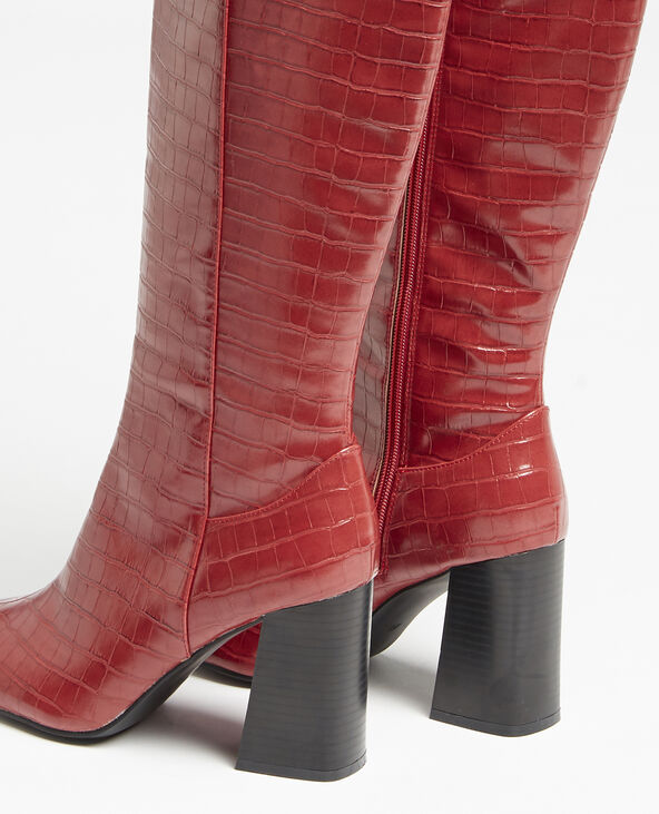 Bottes hautes croco