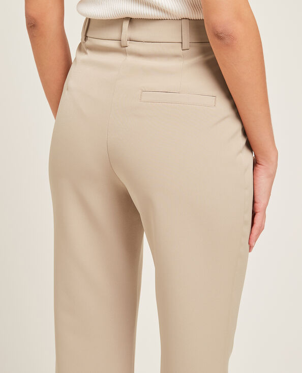 Pantalon droit avec fentes camel - Pimkie