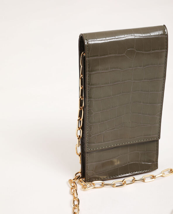 Pochette pour smartphone avec bandoulière taupe - Pimkie