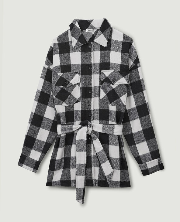 Surchemise avec ceinture à nouer noir - Pimkie