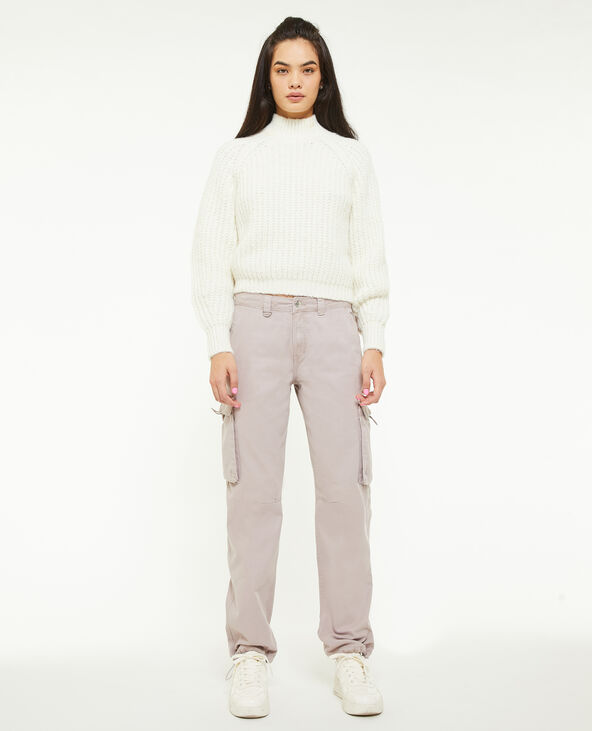 Pantalon cargo taille basse lilas - Pimkie