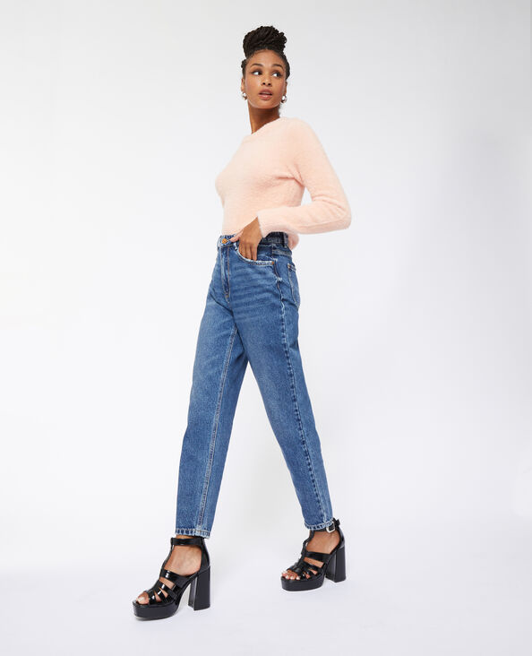 Jean mom taille haute bleu marine - Pimkie