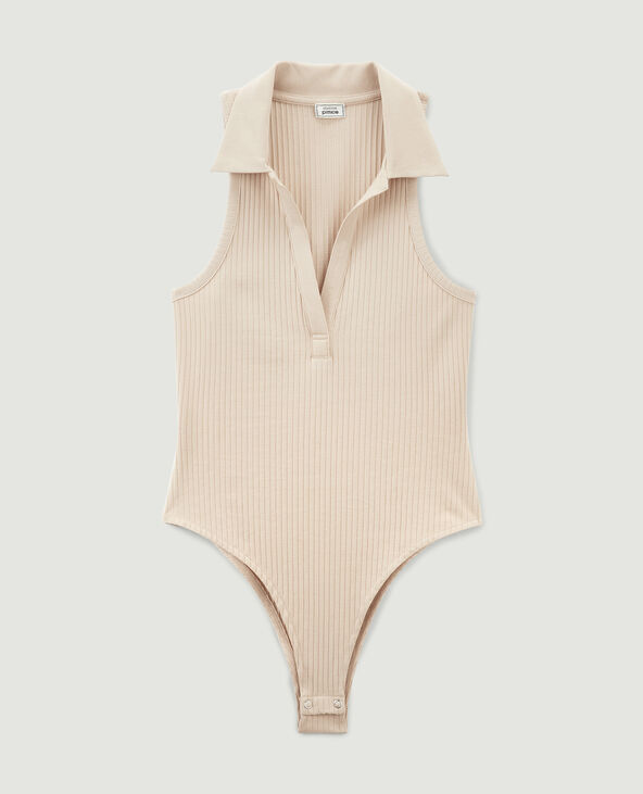 Body col polo beige - Pimkie