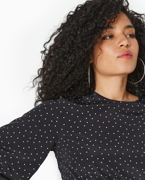 Blouse avec découpe dos et nœud noir - Pimkie
