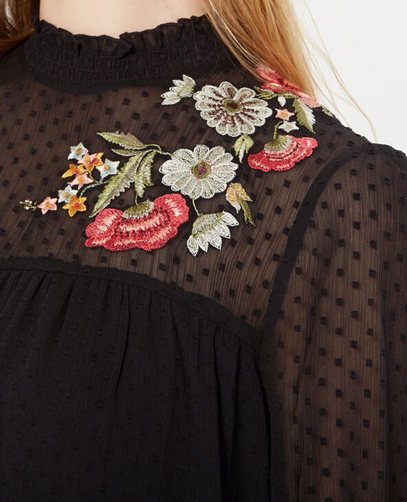 Robe en plumetis noir - Pimkie