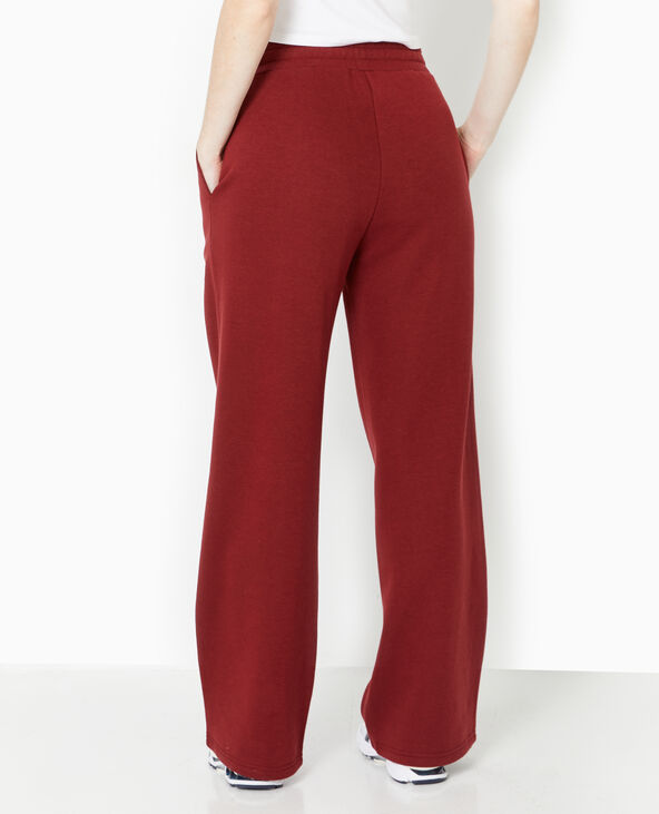 Pantalon de jogging droit avec broderie bordeaux - Pimkie