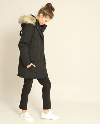 Longue parka imperméable noir - Pimkie