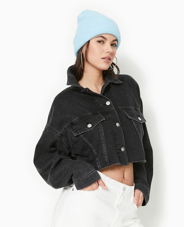 Veste en jean noir pimkie new arrivals