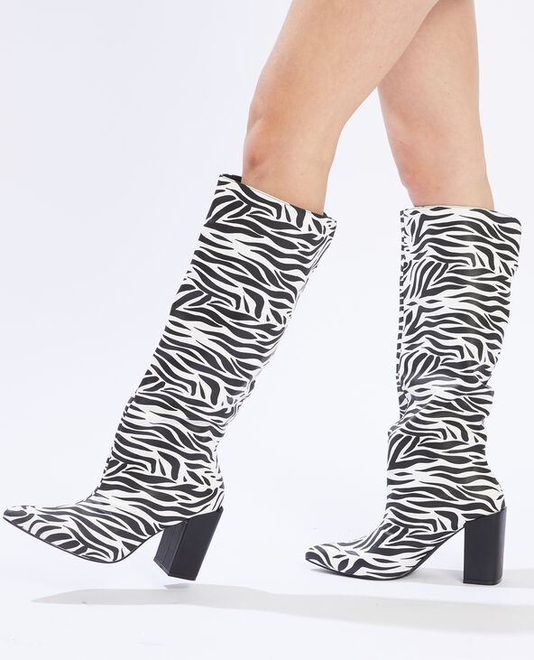 Bottes zébrées blanc - Pimkie