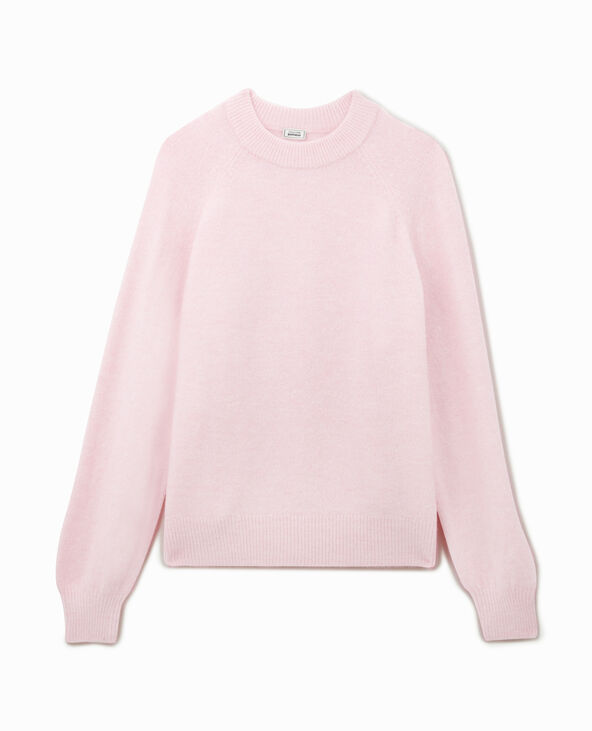 Pull col rond avec laine rose clair - Pimkie
