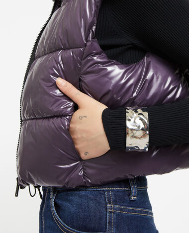 Doudoune sans manche en matière déperlante lilas - Pimkie