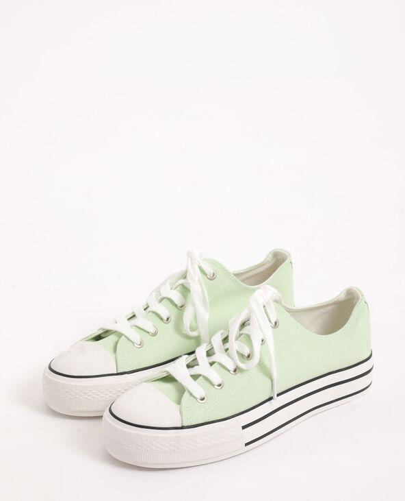 Tennis en toile marron - Pimkie