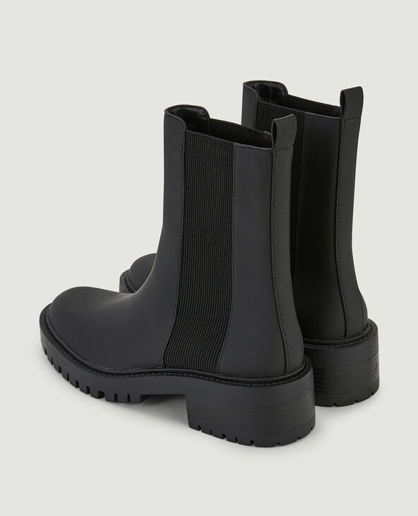 Boots semelles crantées noir - Pimkie